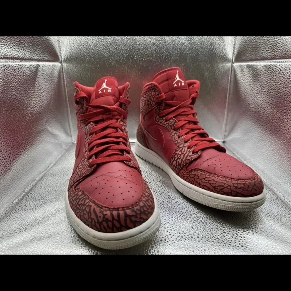 RARE 🚀 Size 11.5 - Nike‎ Air Jordan 1 One Retro High Red Elephant 839115-600